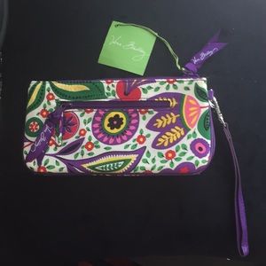 New Vera Bradley flowered wristlet